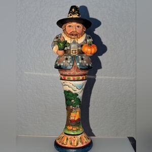 Jim Shore 2005 Heartwood Creek Folk Art Thanksgiving Pilgrim Nutcracker